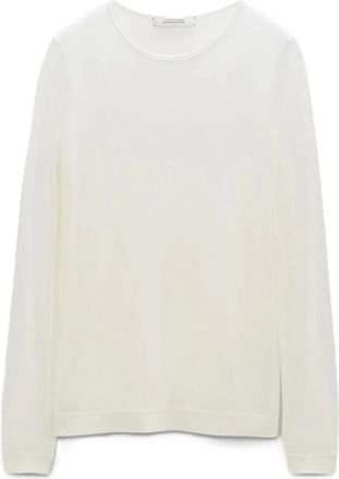 Dorothee Schumacher Jersey de Cachemira Bodycon Lujo Cuello Redondo - Knitwear - Mujer - Blanco - S