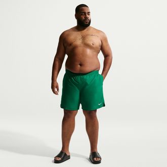 Nike Mens Swim Breaker Essential 7 Brief-Lined Volley Short (Big & Tall) in Green | NESSF587-322