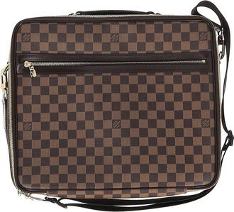 Louis Vuitton Ochre Damier Ebene Porte Ordinateur Sabana (Authentic Pre-Loved)