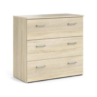 Dmora Dmora - Cajonera Addie, C&oacute;moda Multiusos, C&oacute;moda De Dormitorio, Gabinete Con Cajones, 74x36 H70 Cm, Roble