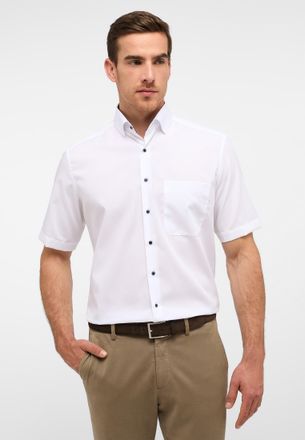 Eterna Kurzarmhemd ETERNA COMFORT FIT, Herren, Gr. 40, Normalgr&ouml;ssen, weiss (wei&szlig;), Popeline, 100% Baumwolle, normal, Hemden Kurzarmhemd, NON IRON (b&uuml;gelfrei