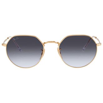 Ray-Ban Ray Ban Jack Blue Gradient Gray Oval Unisex Sunglasses RB3565 001/86 51