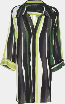 Marina Rinaldi Multicolor Stripe Silk Shirt