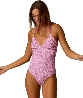 Carve Designs Dahlia One Piece DD Cup in Fleur W. Violet at Nordstrom, Size Medium