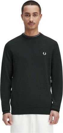 Fred Perry Jersey cl&aacute;sico de cuello redondo - Knitwear - Hombre - Verde - S