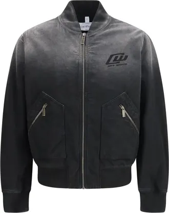 Off-white Black Logo Bomber Jacket