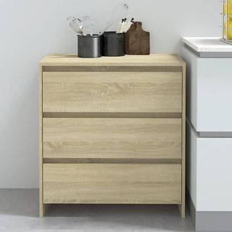vidaXL Vidaxl - Aparador De Madera Contrachapada Roble Sonoma 70x41x75 Cm