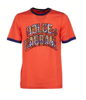 Dolce & Gabbana Oranje Katoenen Heren T-Shirt