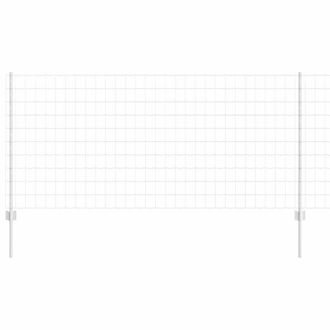 Berkfield Home Euro Fence with 22 U Posts Silver 1x25 m Steel