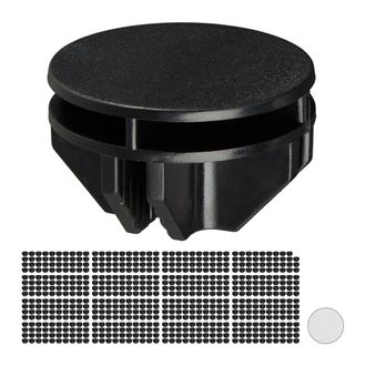 Relaxdays Set De 640 Conectores De Estanter&iacute;as Modulares, Piezas De Uni&oacute;n Para Armarios, Pl&aacute;stico, 3,7 X 2,4 Cm, Negro