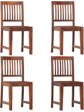 vidaXL Vidaxl - Sillas De Comedor 4 Unidades Madera Maciza De Mango