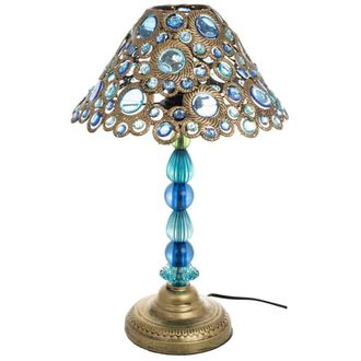 Wanderlust Deco Lámpara de metal azul y cristal acrilico de colores 30x47.5h cm