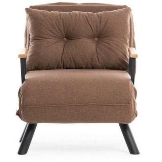 Dmora Poltrona Quaoar, Seduta imbottita, Divano singolo da salotto, Sedia con braccioli, 60x78 h78 cm, Sabbia - Dmora