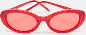 Roberi & Fraud Red Betty Oval Sunglasses