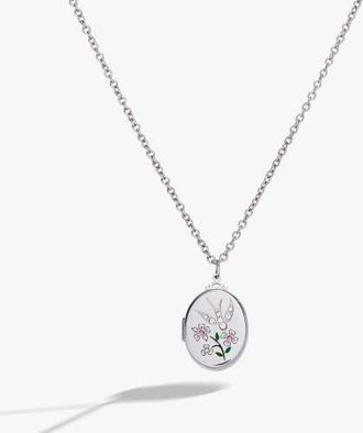 Alex and Ani Birds of a Feather Locket Pendant Necklace in Silver at Nordstrom