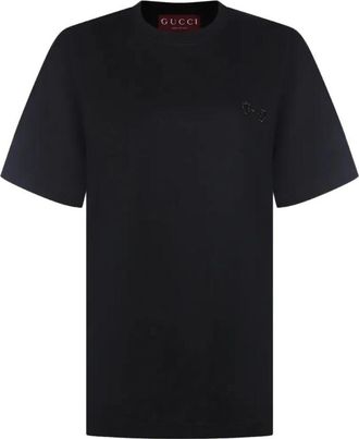 Gucci REG T-S CTN Jersey W/Horsebit - Dames - T-shirts - Zwart - XS - Katoen - Tops
