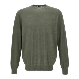 KANGRA Trui met ronde hals van katoen met lange mouwen - Heren - Truien - Groen - Maat: 3XL Katoen