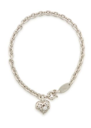 Vivienne Westwood Lee Crystal-embellished Heart-pendant Necklace - Silver - One Size