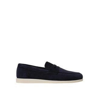 Churchs Su&egrave;de Penny Loafers Casual Stijl - Heren - Loafers - Blauw - 43 EU - Su&egrave;de - Schoenen