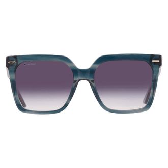 Calvin Klein Smoke Gradient Square Ladies Sunglasses CK22534S 431 55
