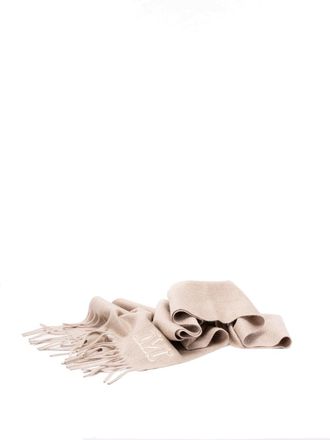 Max Mara Monogram Embroidered Cashmere Stole