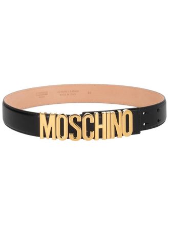 Moschino Logo Belt - Black