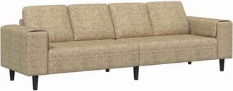 vidaXL Sofa Set Light grey Faux suede leather vidaXL