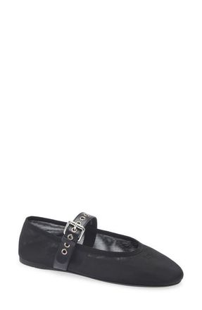 Miu Miu Mary Jane Ballet Flat in Nero at Nordstrom, Size 10.5Us