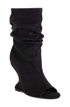 Azalea Wang Marin Peep Toe Bootie in Black at Nordstrom, Size 8.5
