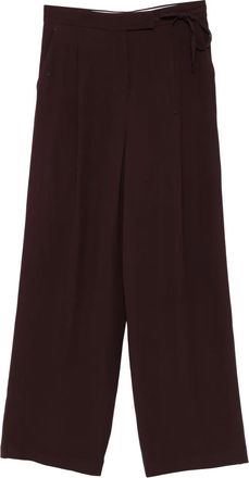 Eleventy Broek met gestrikte taille - Bruin