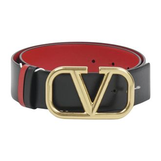 Valentino Belts, female, Black, Size: 70 CM VLogo Signature Reversible Belt