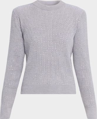 Golden Goose Journey Crewneck Crystal Embellished Sweater