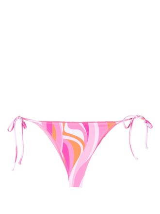 MC2 Saint Barth abstract-print bikini bottoms - women - Elastane/Polyester - S - Pink