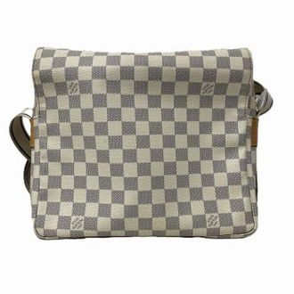 Louis Vuitton Pre-owned Cross Body Bags, male, White, Size: ONE SIZE Pre-owned Naviglio Damier Azur Shoulder Bag