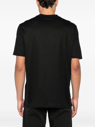 Emporio Armani Logo-Embroidered T-Shirt - Black