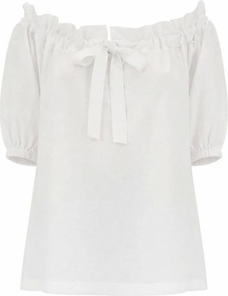 Patou Volume Jersey Top - Blouses & Shirts - Mujer - Blanco - L