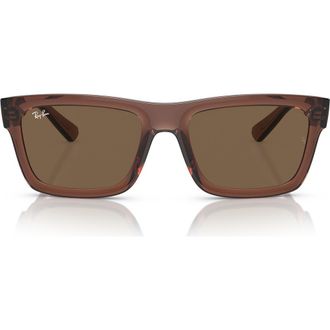 Ray-Ban Warren 57mm Rectangular Sunglasses in Transparent at Nordstrom Rack