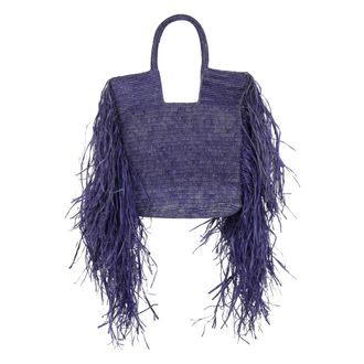 Made for a Woman Tassen, Dames, Paars, ONE Size, Kifafa Frange M Tote Bag