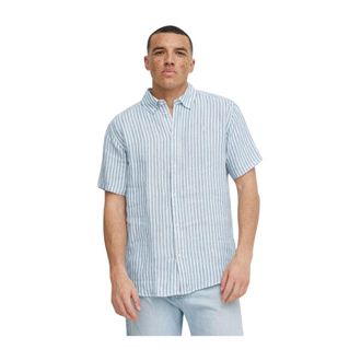 Les Deux Camicia Manica Corta in Lino Kris - - Shirts - Uomo - Blu - S