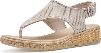 Life Stride Beachy Thong Sandals Womens Wedge Shoes Sand : 7.5 M (B), Synthetic