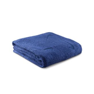 Nike Sportswear Phoenix Cozy Boucl&eacute; Oversized Knit Blanket in Blue | HQ6917-411