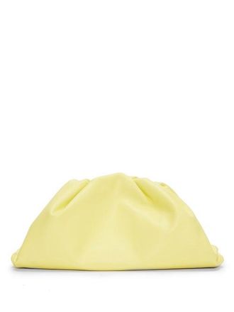 Bottega Veneta Pouch Large Leather Clutch Bag - Womens - Yellow