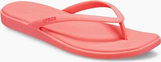 Crocs Womens Crocs Miami Flip Thermoplastic Womens Guava Flip Flops - Pink - Size: UK 8 / eu 41-42 / us w10
