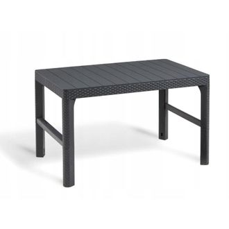 Keter Mesa Allibert Lyon, Grafito, Mesa De Polirat&aacute;n, Mesa De Sal&oacute;n, Mesa De Pl&aacute;stico, Mesa De Jard&iacute;n, 116 X 71,5 X 66,5 Cm, 233779