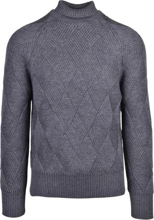 Alpha Studio Maglione Collo Alto - Heren - Coltruien - Grijs - L - Wol - Truien & Vesten