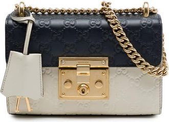 Gucci Pre-owned Gucci Small Bicolor Guccissima Padlock Crossbody Ladies D7XDAUC0UM3QUDT6