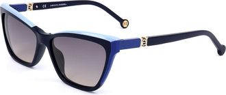 Carolina Herrera SHE870 0991 Mens Sunglasses Blue Size 56