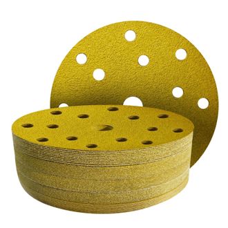 OEM 50 Discos Abrasivos De 150 Mm, Grano 100 - Disco De Lijado De 150 Mm Con 15 Agujeros Para Lijadoras Orbitales Aleatorias De 150 Mm