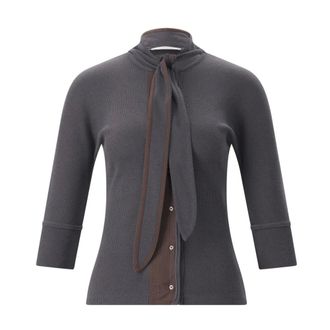Christophe Lemaire Dames, Blouses & Shirts, Grijs, Maat: XS Katoen