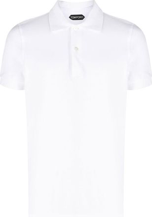 Tom Ford short-sleeve polo shirt - men - Cotton - 46 - White